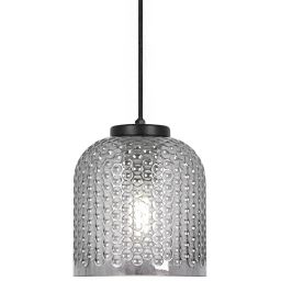 Kaja Inga lampa wisząca 1x15 W czarna-grafitowa K-5630