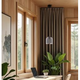 Kaja Inga lampa wisząca 1x15 W czarna-grafitowa K-5630