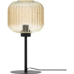 Kaja Clark lampa stołowa 1x15 W czarna-bursztynowa K-5656