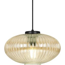 Kaja Drop lampa wisząca 1x15 W czarna-bursztynowa K-5673