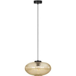 Kaja Drop lampa wisząca 1x15 W czarna-bursztynowa K-5673