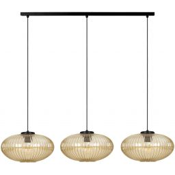 Kaja Drop lampa wisząca 3x15 W czarna-bursztynowa K-5675