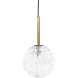 Kaja Aura lampa wisząca 1x10 W czarna-przezroczysta K-5680