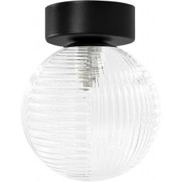 Kaja Aura lampa podsufitowa 1x10 W czarna-przezroczysta K-5681