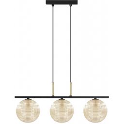 Kaja Giro lampa wisząca 3x10 W czarna-złota-bursztynowa K-5687