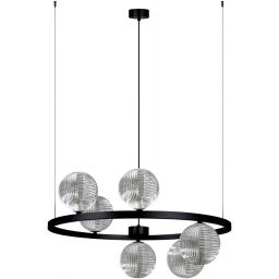 Kaja Monza lampa wisząca 6x10 W czarna-grafitowa K-5703