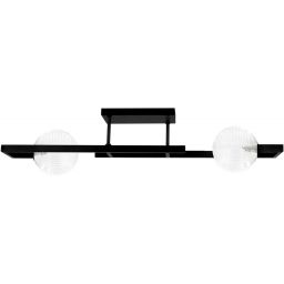 Kaja Parma lampa podsufitowa 2x10 W czarna-przezroczysta K-5760