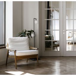 Kaja Parma lampa stojąca 2x10 W czarna-przezroczysta K-5764