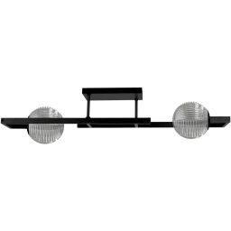 Kaja Tores lampa podsufitowa 2x10 W czarna-grafitowa K-5770