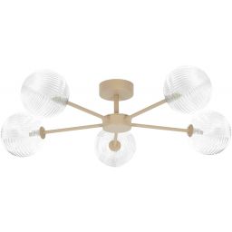 Kaja Casoli lampa podsufitowa 5x10 W przezroczysta-beżowa K-5711