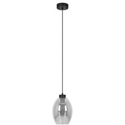 Kaja Balbo lampa wisząca 1x15 W czarna-przydymiona K-5720
