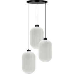 Kaja Vilar lampa wisząca 3x15 W biała-czarna K-5736