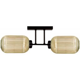 Kaja Fadiga lampa podsufitowa 2x15 W czarna-bursztynowa K-5743
