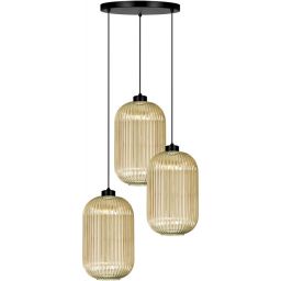 Kaja Fadiga lampa wisząca 3x15 W czarna-bursztynowa K-5746
