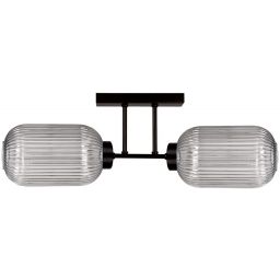 Kaja Silva lampa podsufitowa 2x15 W czarna-grafitowa K-5753