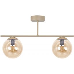 Kaja Felix lampa podsufitowa 2x10 W bursztynowa-beżowa K-5781