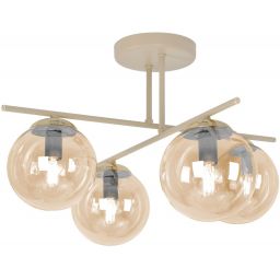 Kaja Felix lampa podsufitowa 4x10 W bursztynowa-beżowa K-5783