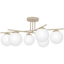Kaja Savia lampa podsufitowa 6x10 W biała-złota-beżowa K-5794