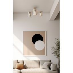 Kaja Vanes lampa podsufitowa 3x15 W złota-bursztynowa-beżowa K-5811