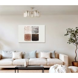 Kaja Vanes lampa podsufitowa 5x15 W złota-bursztynowa-beżowa K-5812