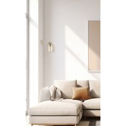 Kaja Vanes kinkiet 1x15 W złoty-bursztynowy-beżowy K-5813