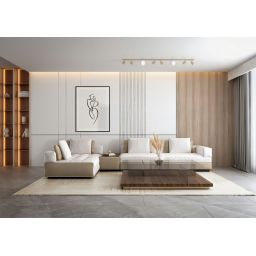 Kaja Aspa lampa podsufitowa 8x10 W biała-złota-beżowa K-5834