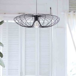 Kaja Tizi lampa wisząca 1x60W czarna K-3409