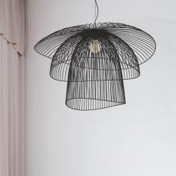 Kaja Plaza lampa wisząca 1x60W czarna KP-12