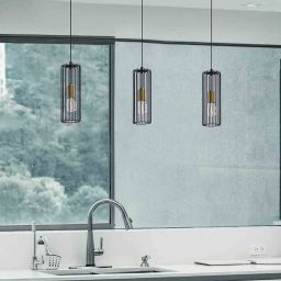 Kaja Gabia lampa wisząca 3x60W czarny/złoty K-4936