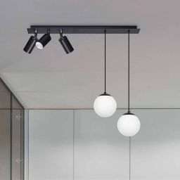 Kaja Albio lampa podsufitowa 5x40 W biała-czarna K-4138