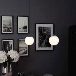 Kaja Savoy lampa wisząca 1x40 W biała-czarna K-4920