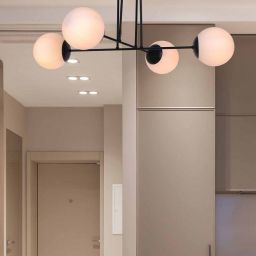 Kaja Savoy lampa podsufitowa 4x40 W biała-czarna K-4924