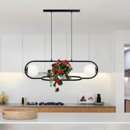 Kaja Finestra lampa wisząca 2x40 W biała-czarna K-4961