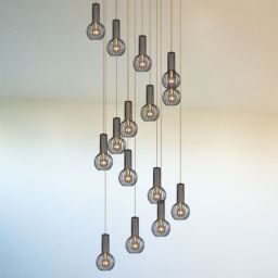 Kaja Arvi Black lampa wisząca 15x60W czarny/złoty KP-15