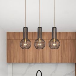 Kaja Arvi Black lampa wisząca 3x60W czarny/złoty K-4521