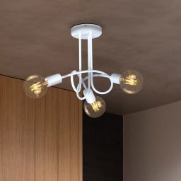 Kaja Deze lampa podsufitowa 3x60W biała K-3610