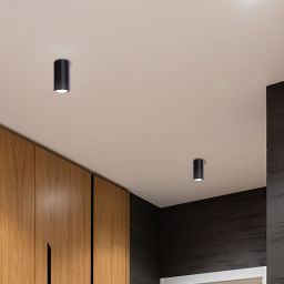 Kaja Mile Black lampa podsufitowa 1x10W LED czarna K-4404
