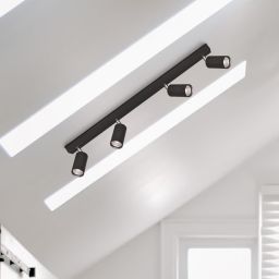 Kaja Monti lampa podsufitowa 4x10W LED czarna K-4554