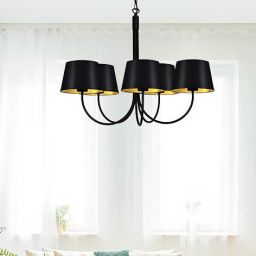 Kaja Sasto lampa wisząca 5x40W czarny/złoty K-4336