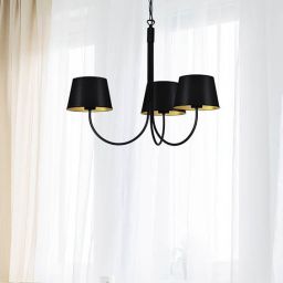 Kaja Sasto lampa wisząca 3x40W czarny/złoty K-4335