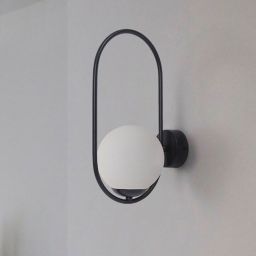 Kaja Parva kinkiet 1x40 W biały-czarny K-5105