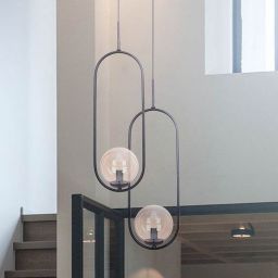Kaja Venta lampa wisząca 1x40 W czarna-bursztynowa K-5120