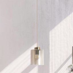 Kaja Vanes lampa wisząca 1x15 W złota-bursztynowa-beżowa K-5810