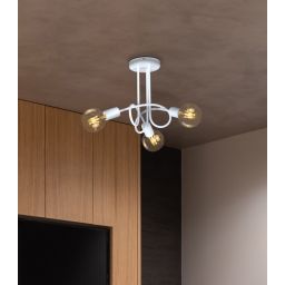 Kaja Deze lampa podsufitowa 3x60W biała K-3610