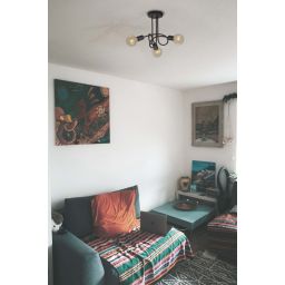 Kaja Deze lampa podsufitowa 3x60W czarna K-3620