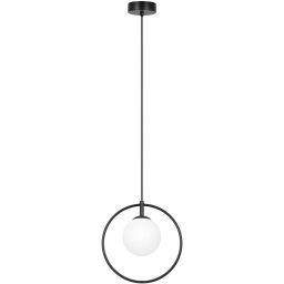 Kaja Geo lampa wisząca 1x10 W biała-czarna K-3837