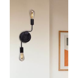 Kaja Skadi kinkiet 2x60W czarny K-3895
