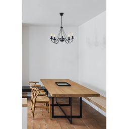 Kaja Bartez lampa wisząca 5x40W czarna K-3991