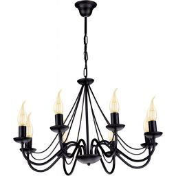 Kaja Bartez lampa wisząca 8x40W czarna K-3992