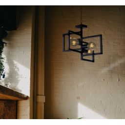 Kaja Lavaya lampa wisząca 4x60W czarna K-4036